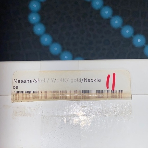 14K Y GOLD TURQUOISE NECKLACE gorgeous new white box and tag present - Picture 10 of 10